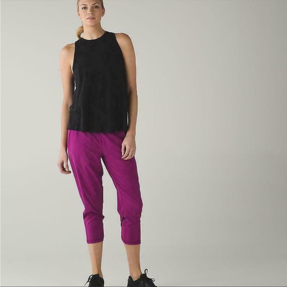 Lululemon Tranquil Crop Swift Ultra Light Pants In Regal Plum (Magenta).